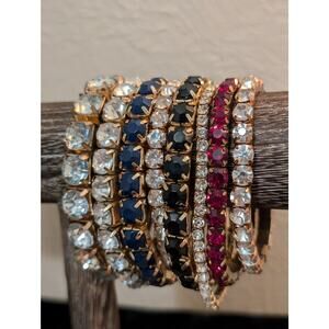 Lot of 8 Rhinestone Stretch Bracelets